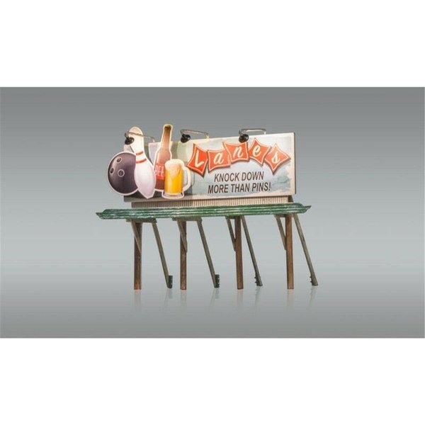 Woodland Scenics HO Scale Just Plug Land Bowling & Bar Billboard WOO5796